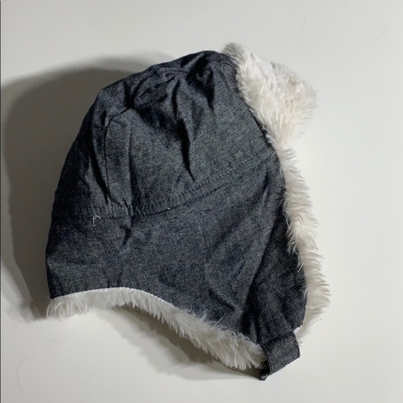 WonderKids Infant grey Fuzzy Ear Flap Hat With Velcro Strap winter outer - Picture 3 of 8